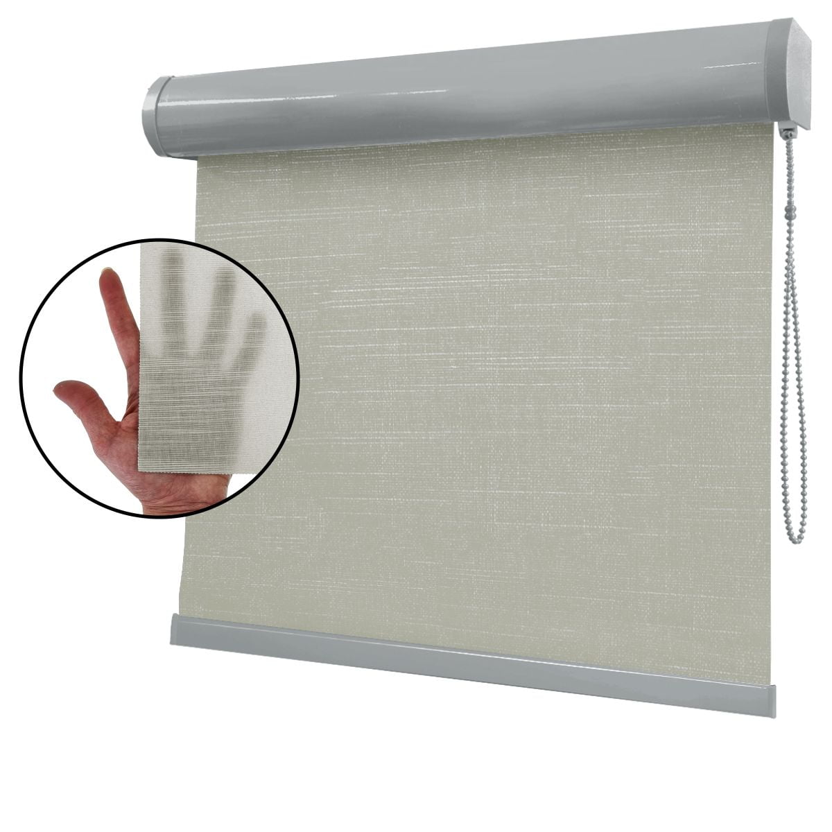 Cortina Rolô Cinza Tecido Translúcido Coleção Picasso Cor Grey