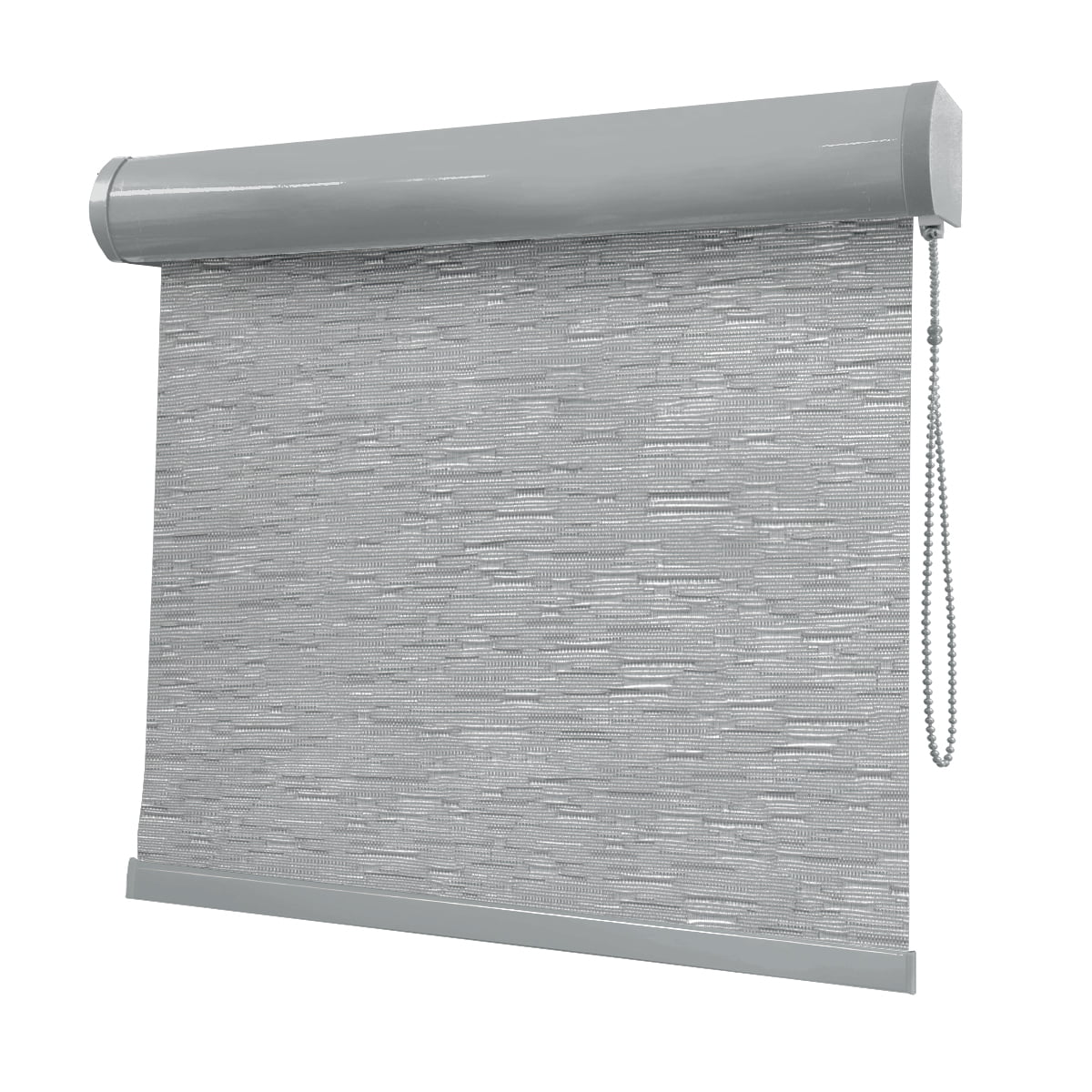 Cortina Rolô Cinza Tecido Translúcido Coleção Tohu Cor Silver