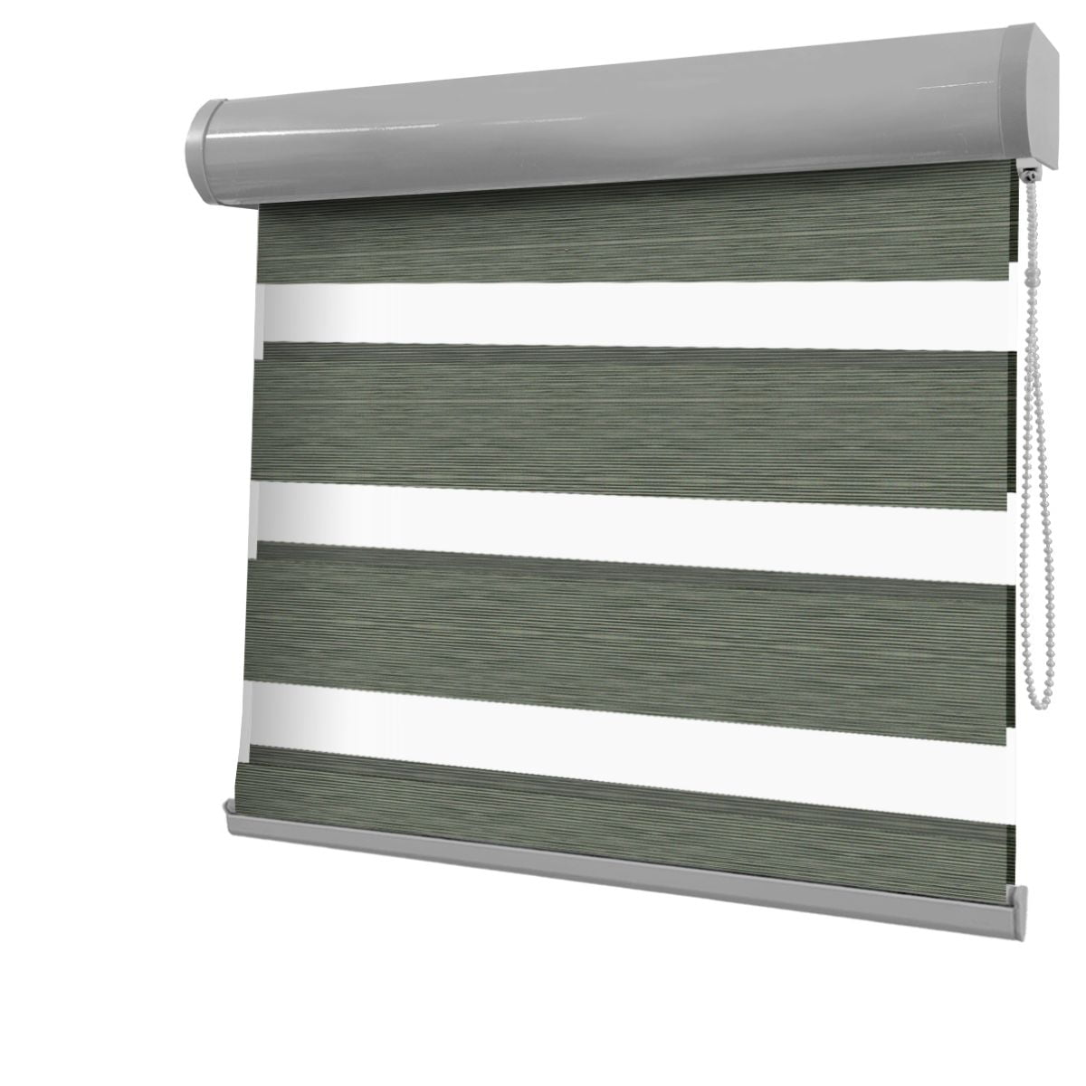 Cortina Rolô Double Vision Cinza Tecido Semi Blackout Coleção Soft Cor Grafite