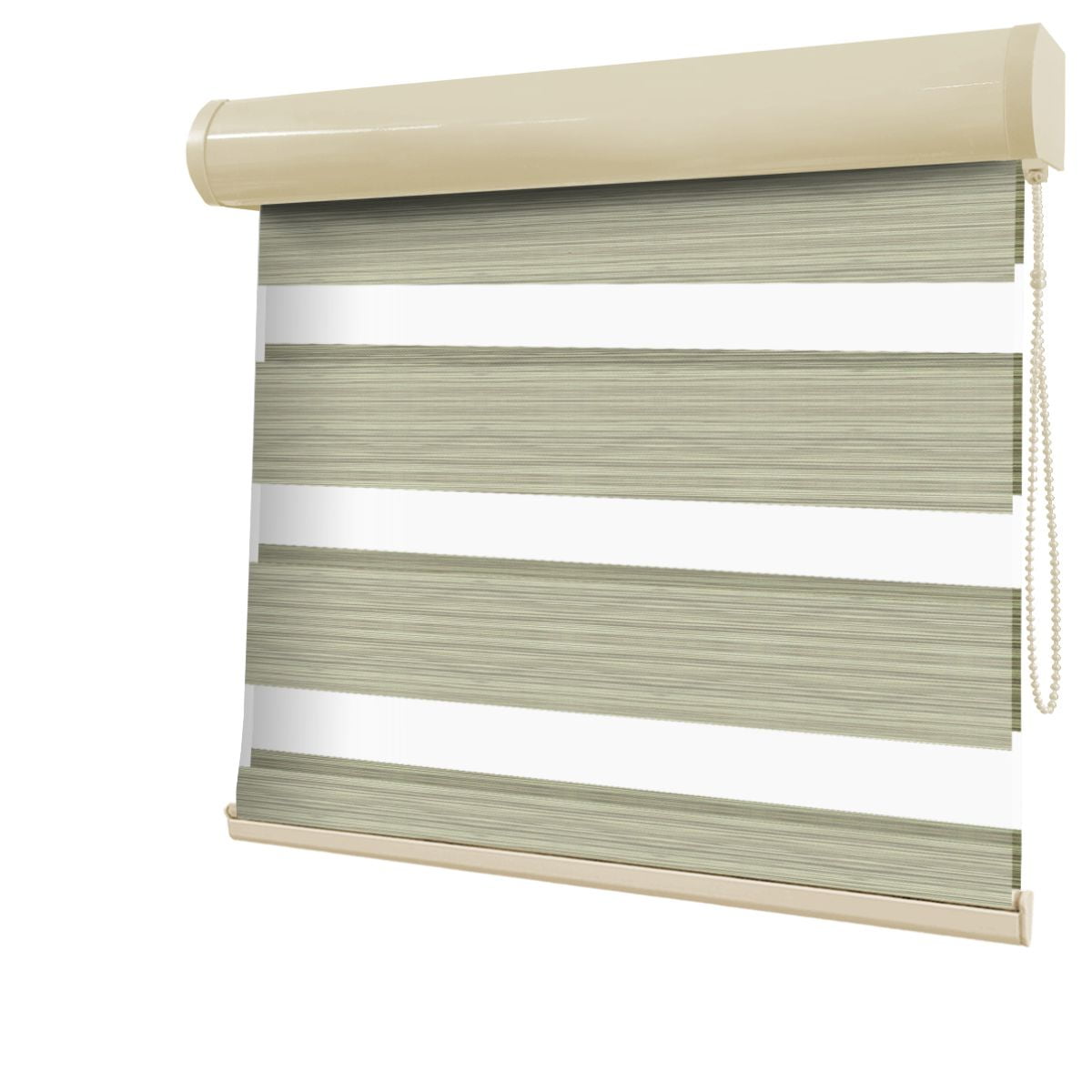 Cortina Rolô Double Vision Cinza Tecido Semi Blackout Coleção Soft Cor Silver