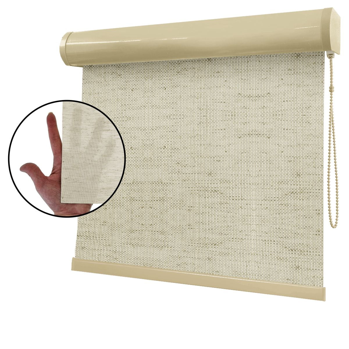 Cortina Rolô Natural Tecido Tela Solar Coleção Screen Linho 2035 Cor 3