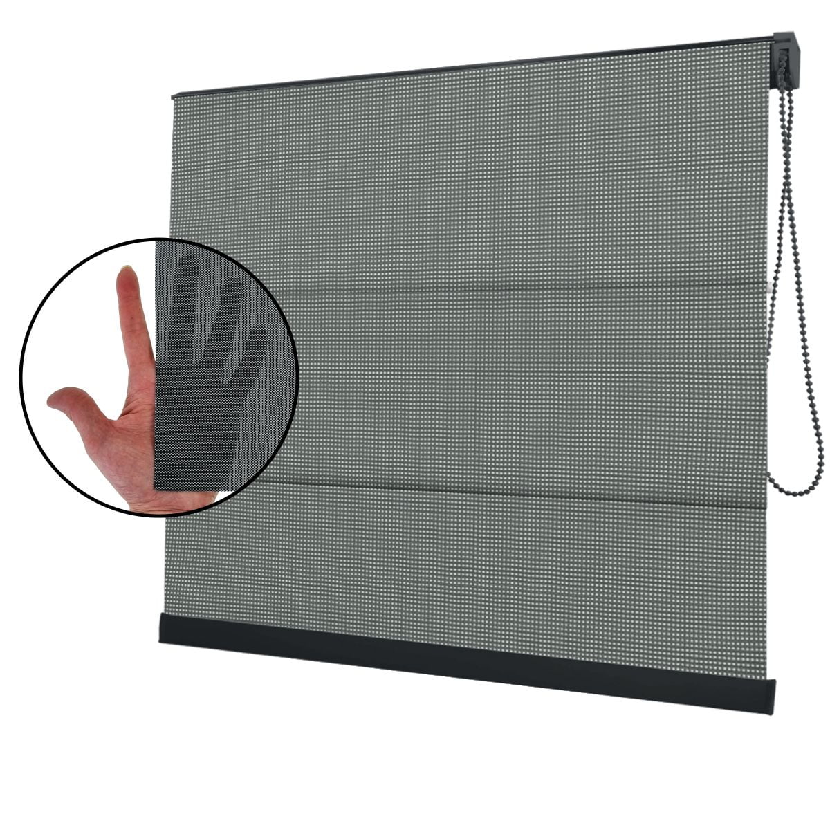 Cortina Romana Cinza Tecido Tela Solar Coleção Screen 3% Cor Grafite