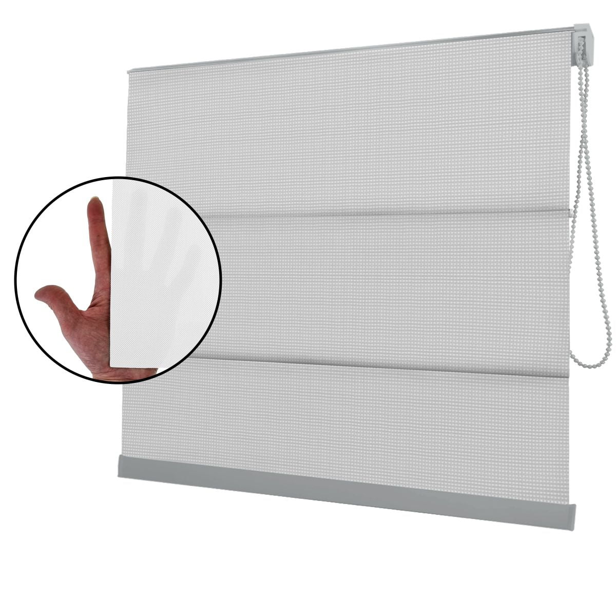 Cortina Romana Cinza Tecido Tela Solar Coleção Screen 3% Cor Grey