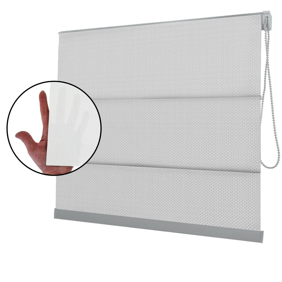 Cortina Romana Cinza Tecido Tela Solar Coleção Screen 5% Cor Grey