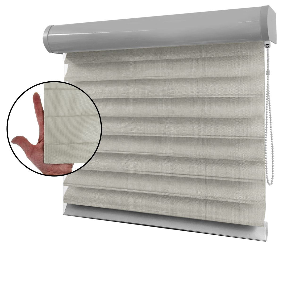 Cortina Shagrilá Cinza Tecido Translúcido Cor Cinza