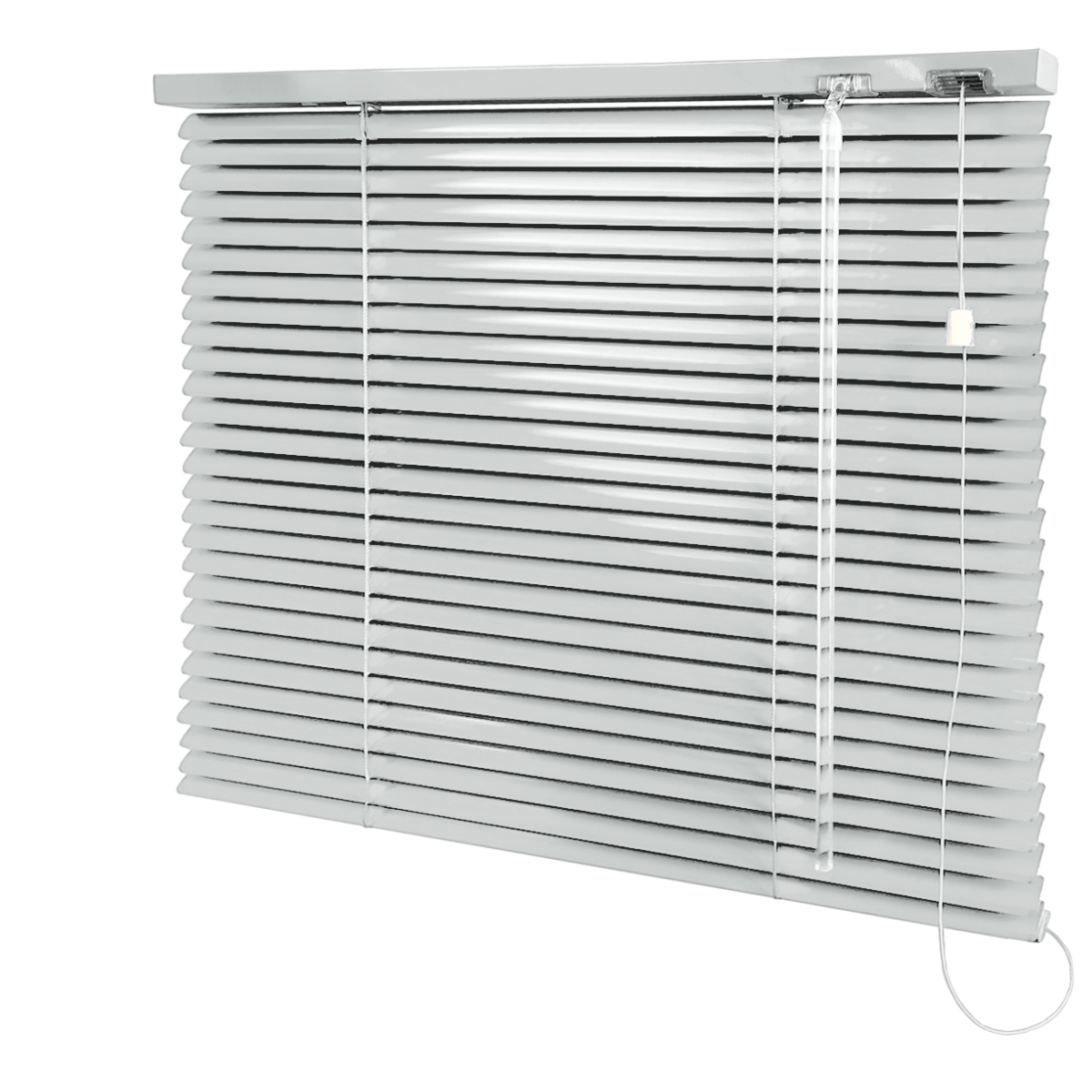 Persiana Horizontal Alumínio Cinza Coleção 25mm Blackout Cor 656