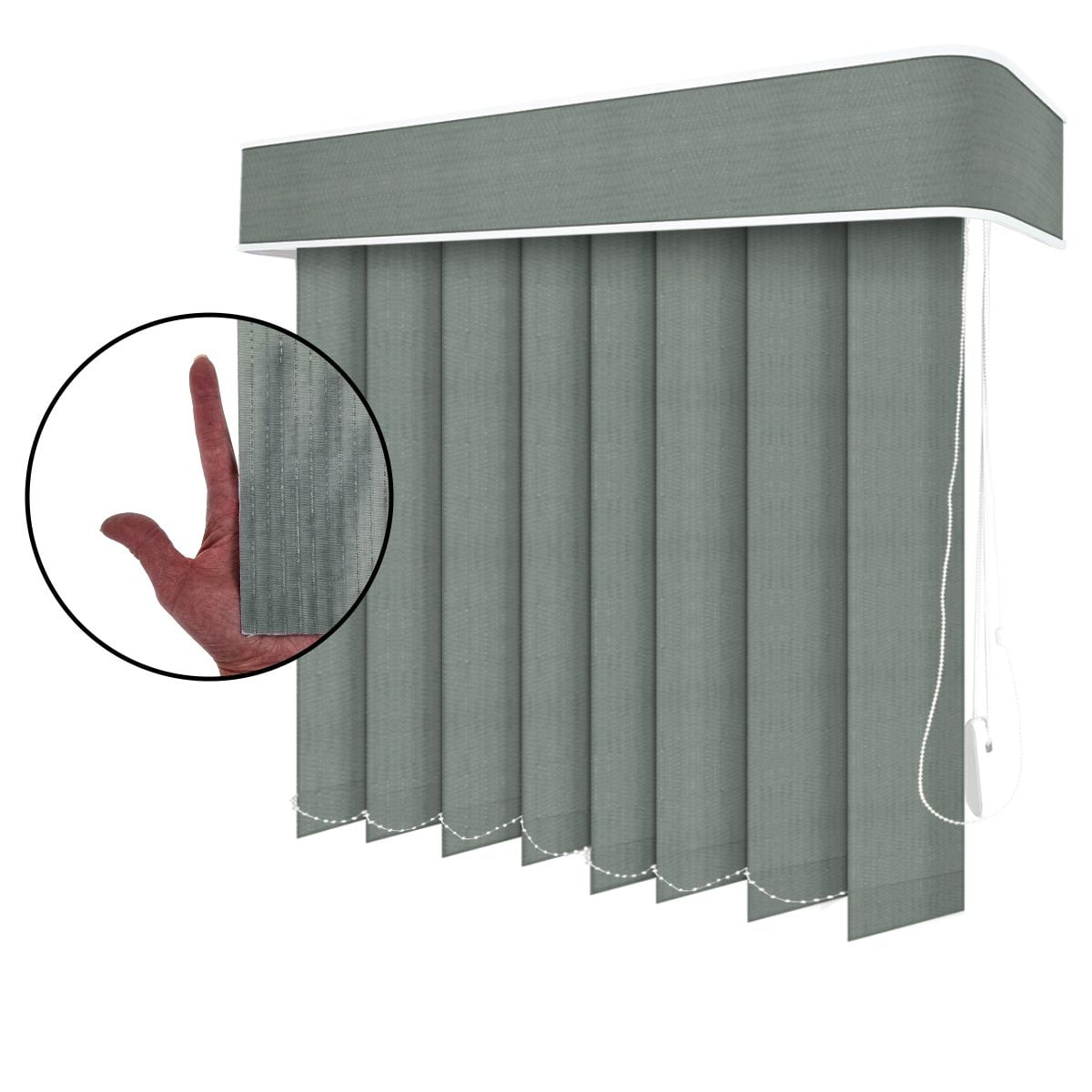 Persiana Vertical Cinza Tecido Translúcido Coleção Londres Cor Flint