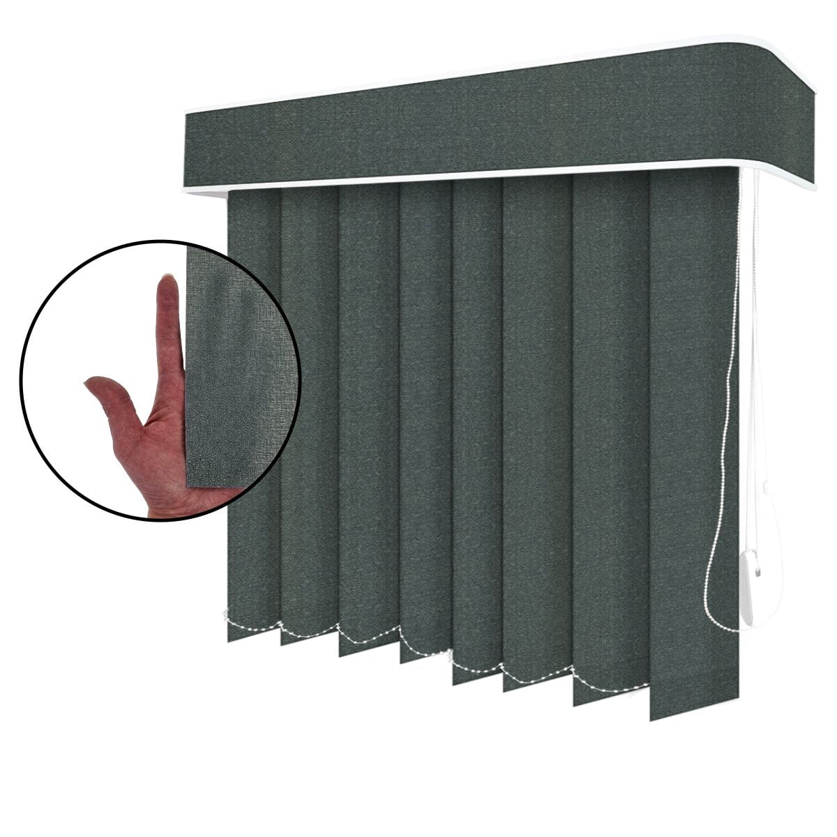 Persiana Vertical Cinza Tecido Translúcido Coleção Pandora Cor Flint