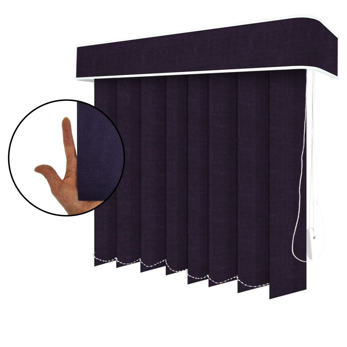 Persiana Vertical Violeta Tecido Translúcido Coleção Nuance Cor Violeta