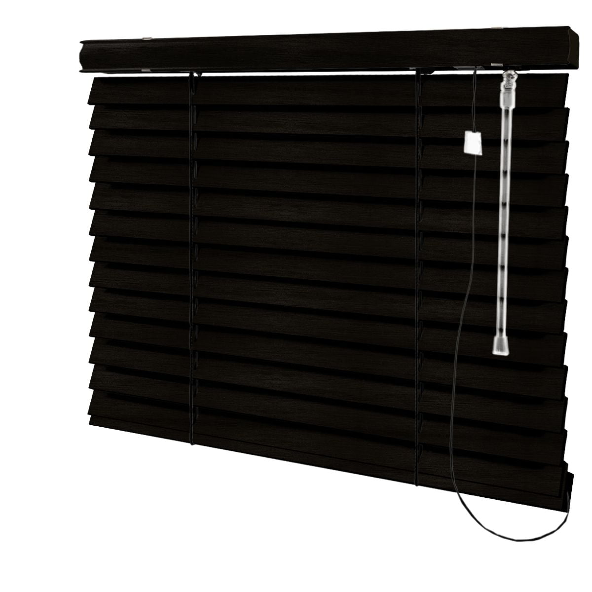 Persiana Horizontal Madeira Coleção Bamboo 50mm Cor Black