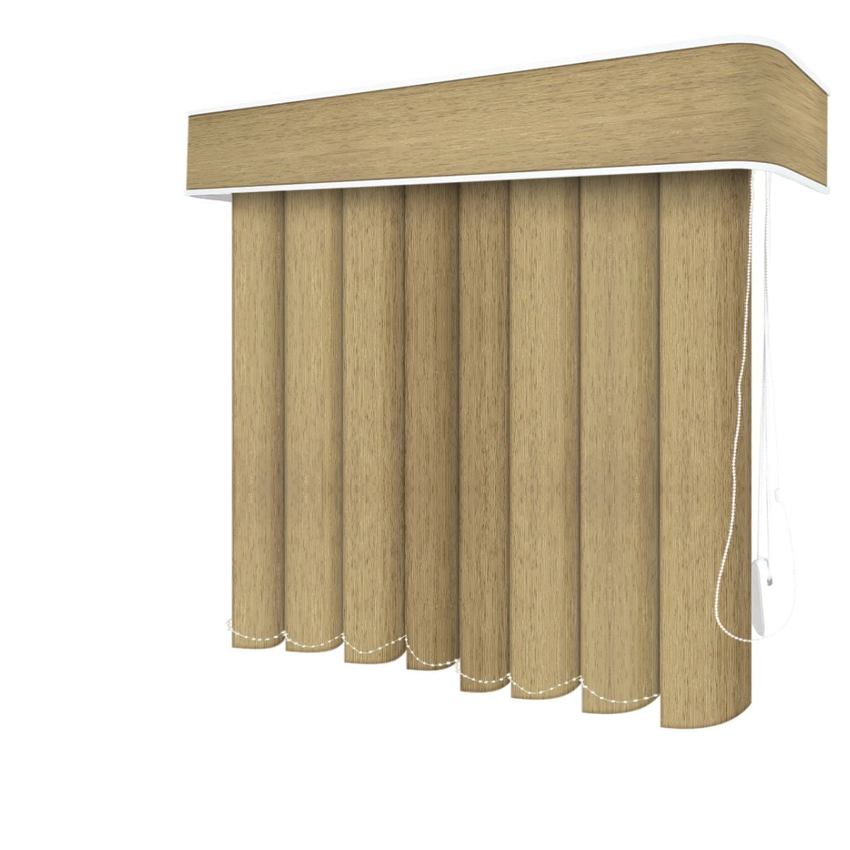 Persiana Vertical PVC Coleção Novowood Madeira Cor Walnutt