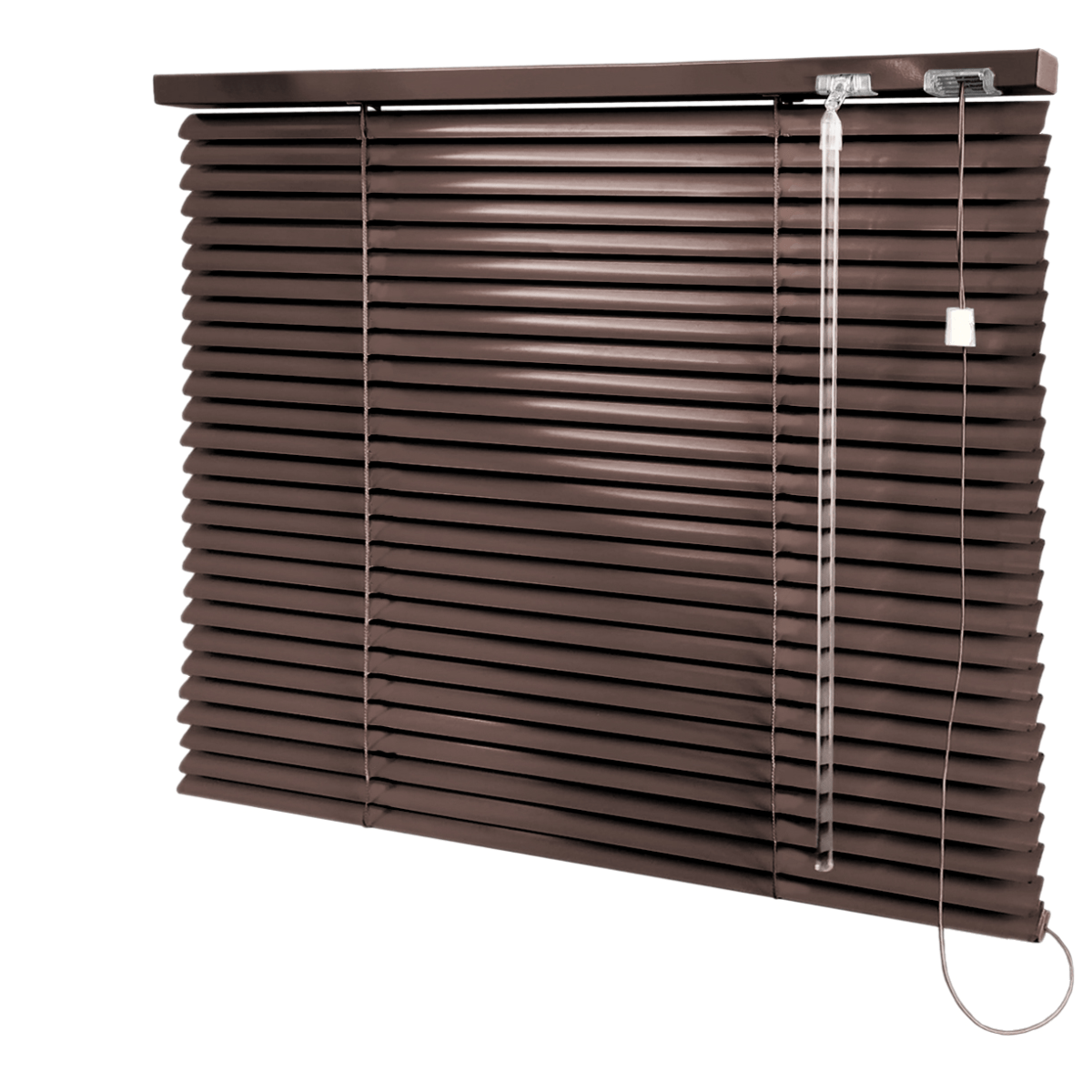 Persiana Horizontal Alumínio Marrom Coleção 25mm Blackout Cor 060 