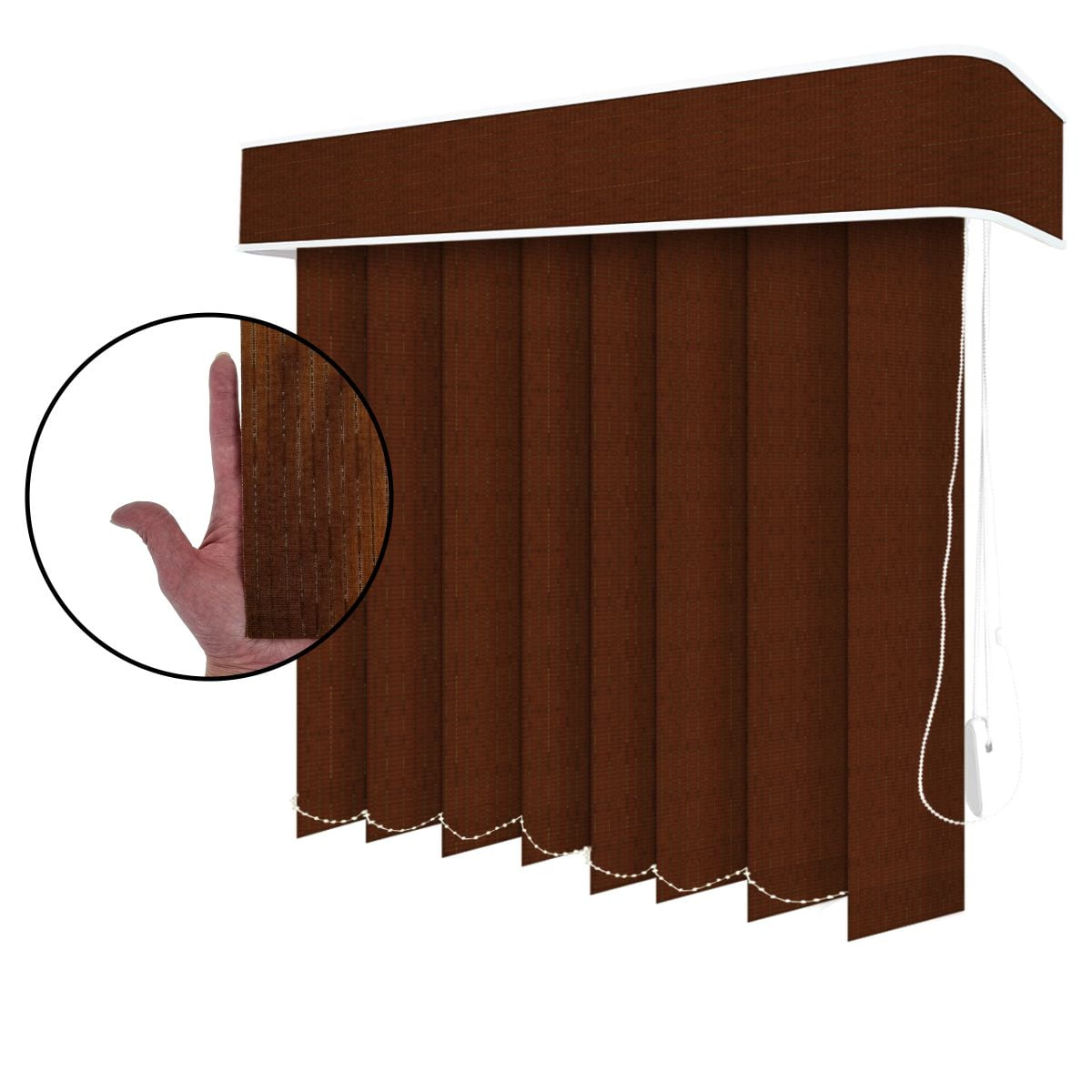 Persiana Vertical Marrom Tecido Translúcido Coleção Londres Cor Café