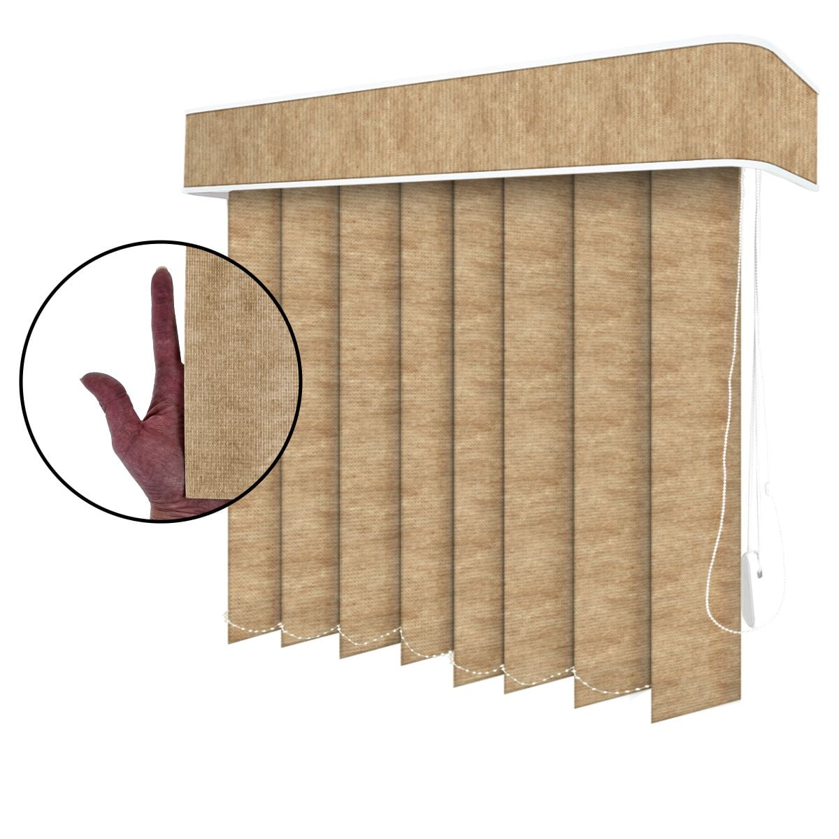 Persiana Vertical Marrom Tecido Translúcido Coleção Nuance Cor Gisele