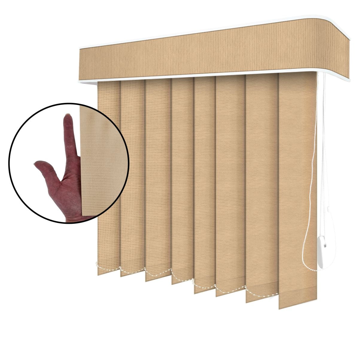 Persiana Vertical Marrom Tecido Translúcido Coleção Nuance Cor Paula