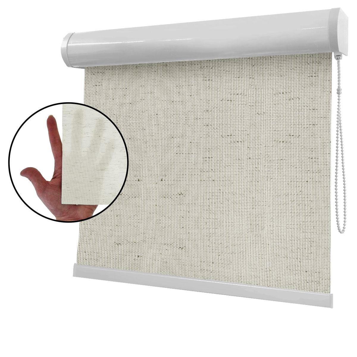 Cortina Rolô Natural Tecido Tela Solar Coleção Screen Linho 2035 Cor 2