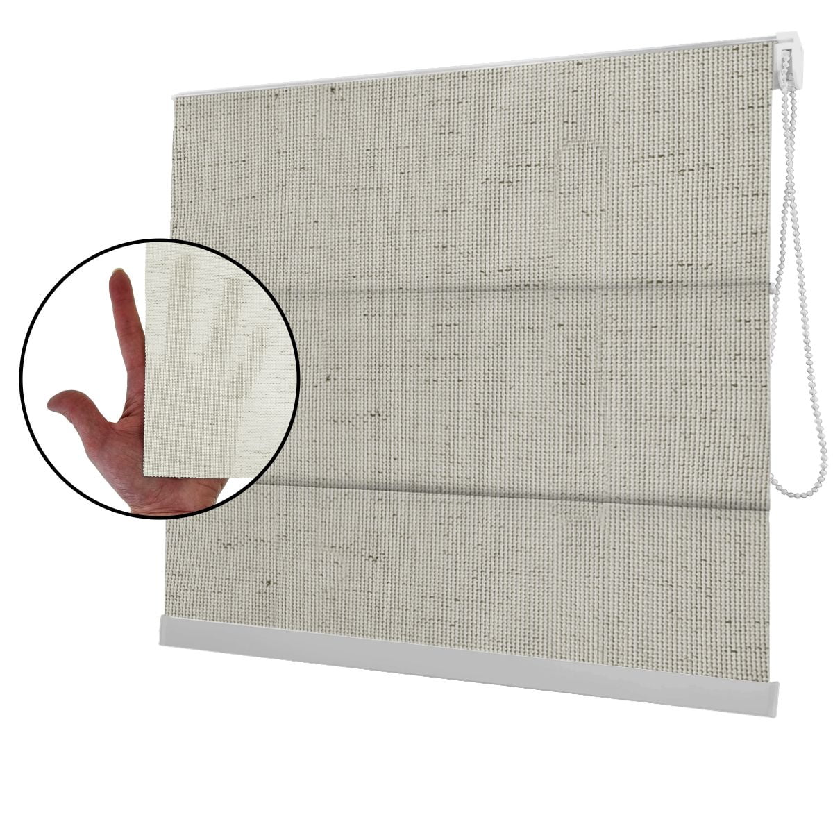 Cortina Romana Natural Tecido Tela Solar Coleção Linho 2035 Cor 2