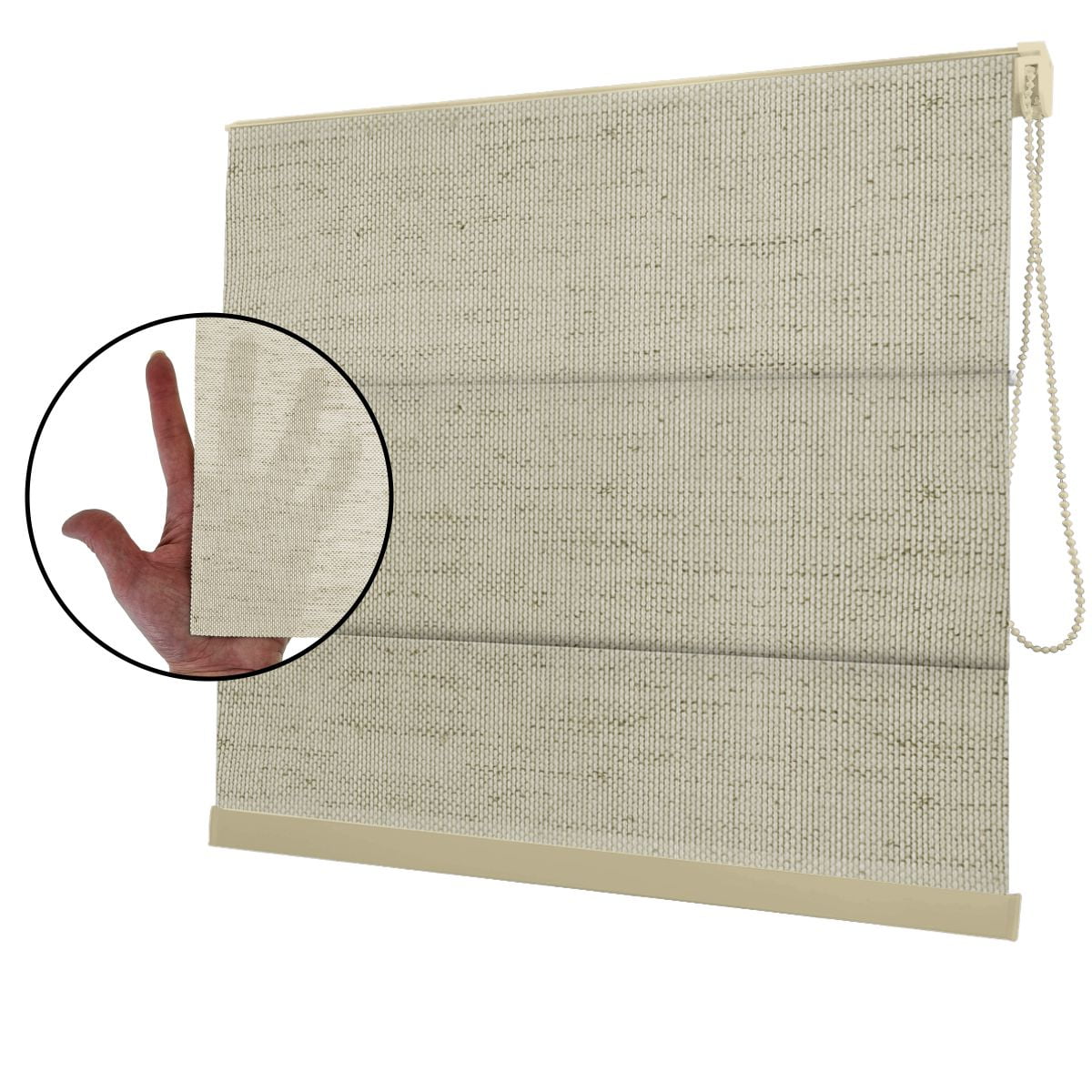 Cortina Romana Natural Tecido Tela Solar Coleção Linho 2035 Cor 3