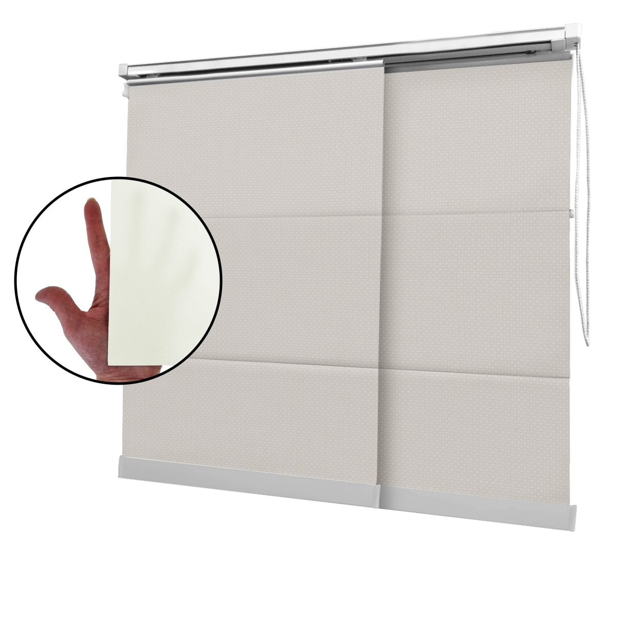 Cortina Painel Off White Tecido Tela Solar Coleção Screen 1% Cor White