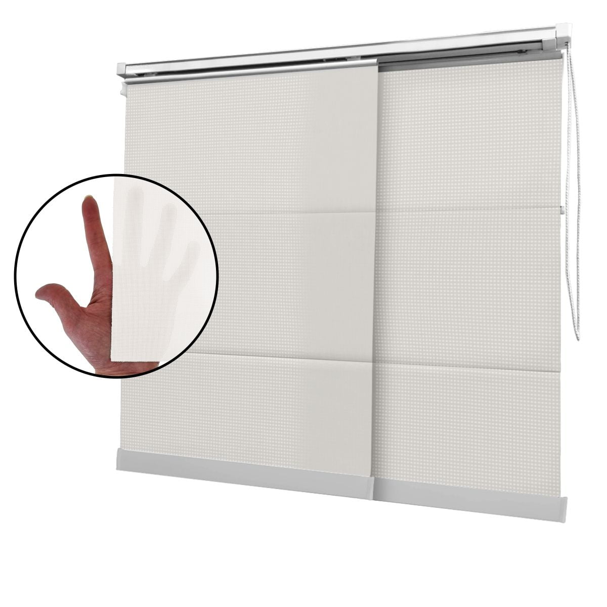 Cortina Painel Off White Tecido Tela Solar Coleção Screen 3% Cor White