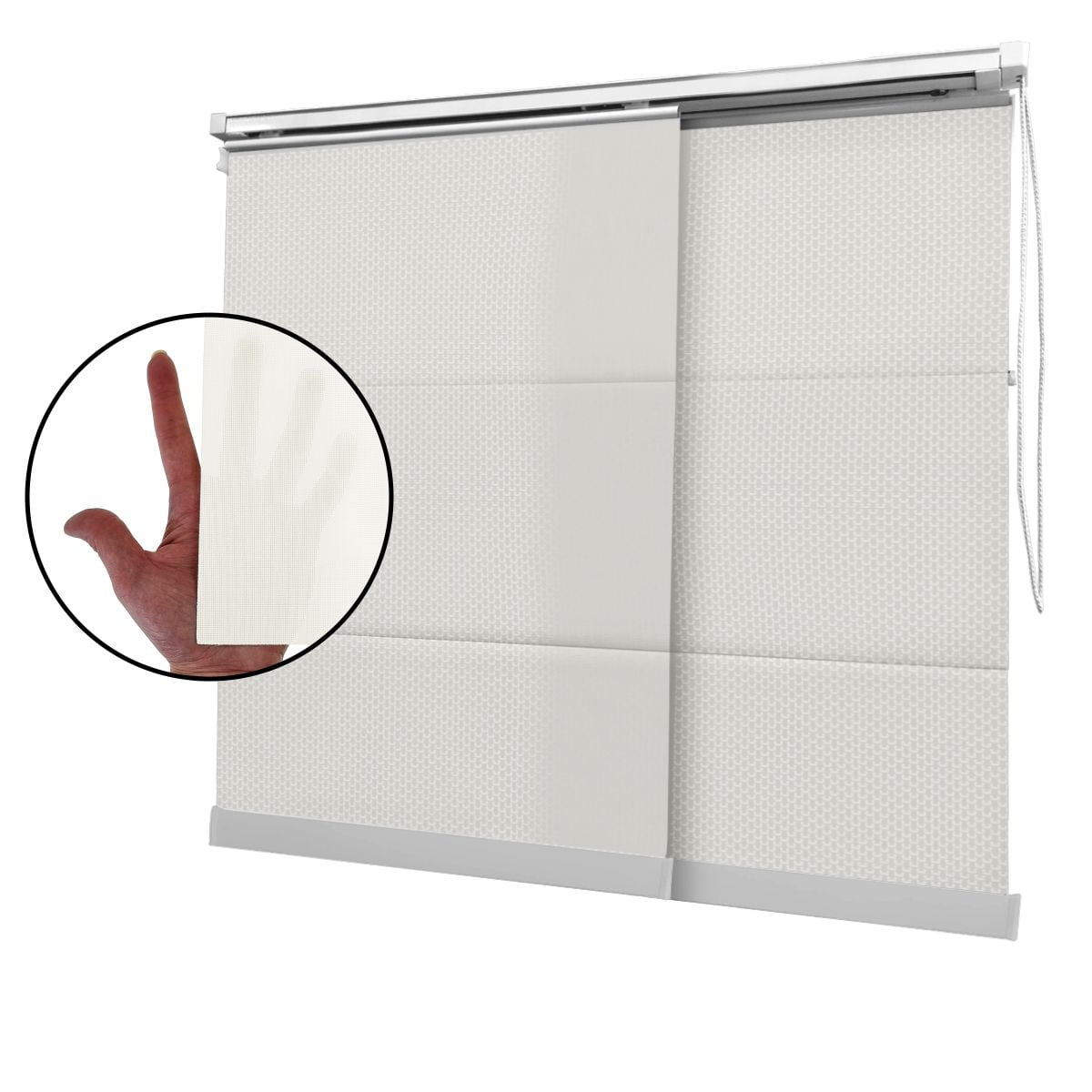 Cortina Painel Off White Tecido Tela Solar Coleção Screen 5% Cor White