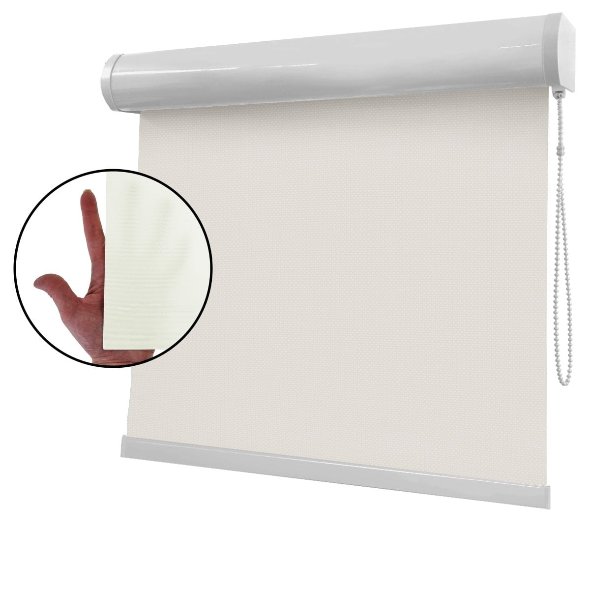 Cortina Rolô Off White Tecido Tela Solar Coleção Screen 1% Cor White