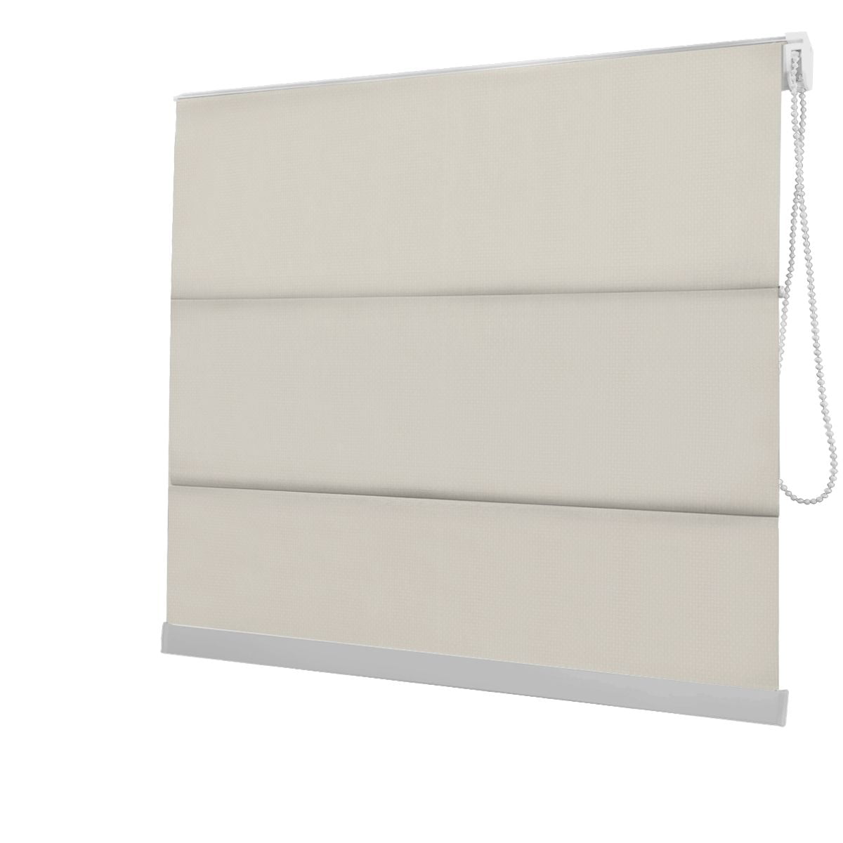 Cortina Romana Off White Tecido Blackout Coleção Pinpoint Cor Off White