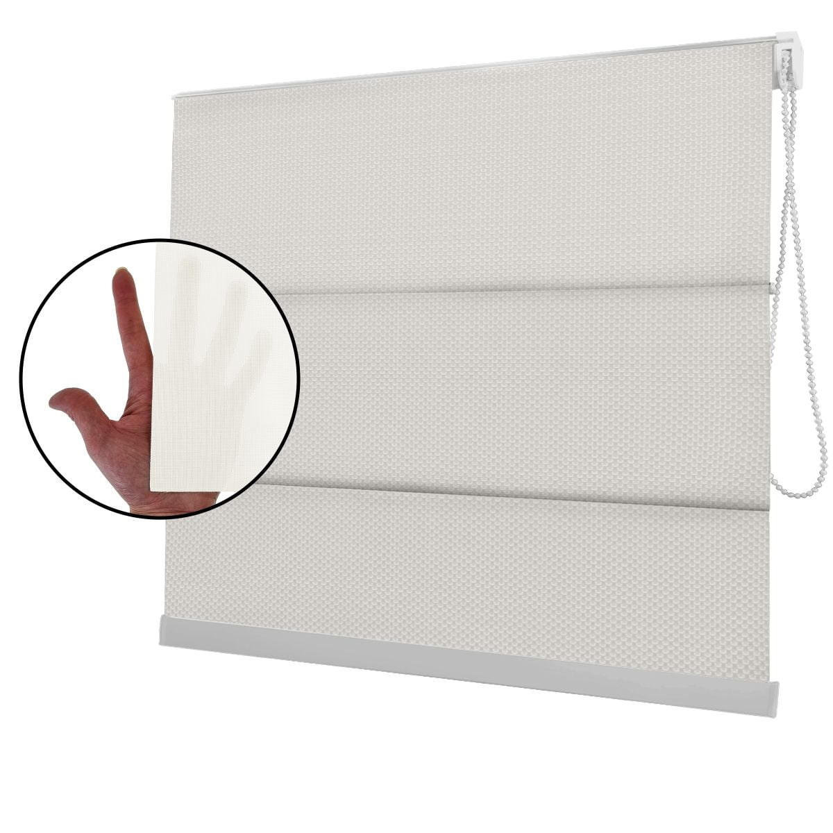 Cortina Romana Off White Tecido Tela Solar Coleção Screen 5% Cor White