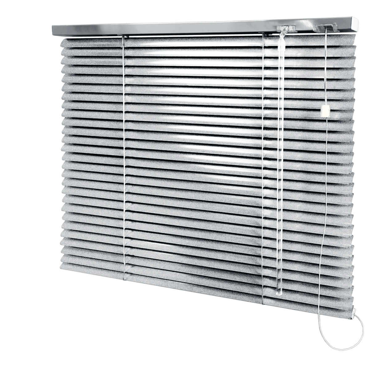 Persiana Horizontal Alumínio Prata Coleção 25mm Blackout Cor 110