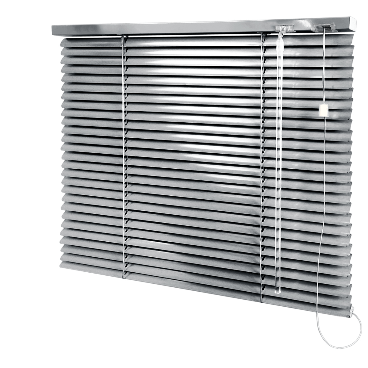 Persiana Horizontal Alumínio Prata Coleção 25mm Cor 034