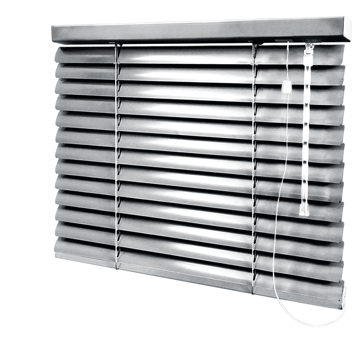 Persiana Horizontal Alumínio Prata Coleção 50mm Cor 034