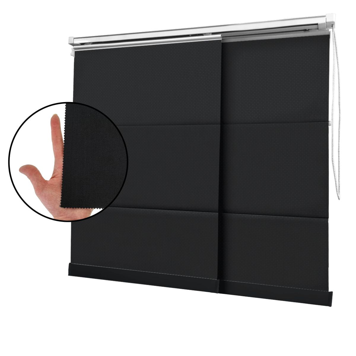 Cortina Painel Preta Tecido Tela Solar Coleção Screen 1% Cor Black