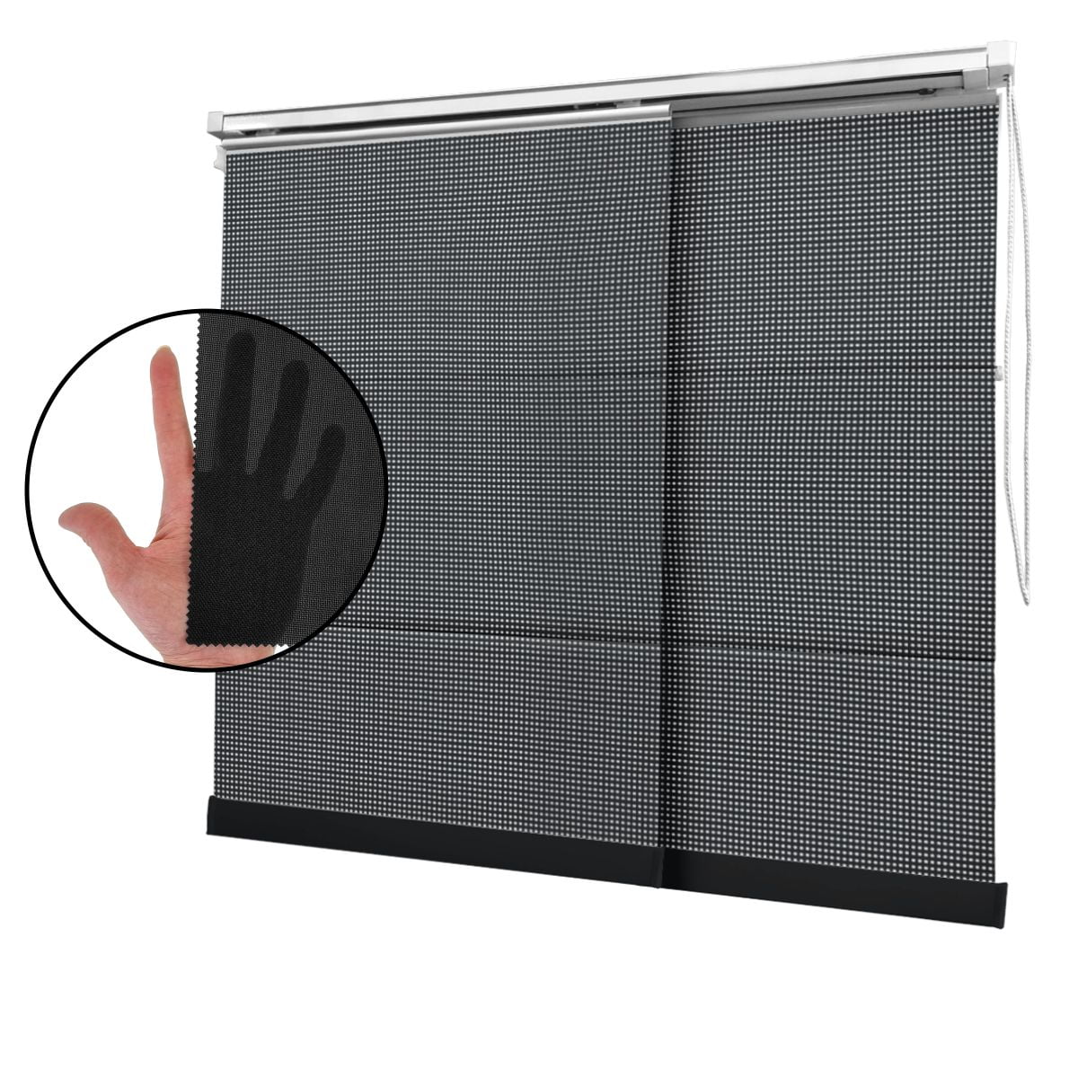 Cortina Painel Preta Tecido Tela Solar Coleção Screen 3% Cor Black
