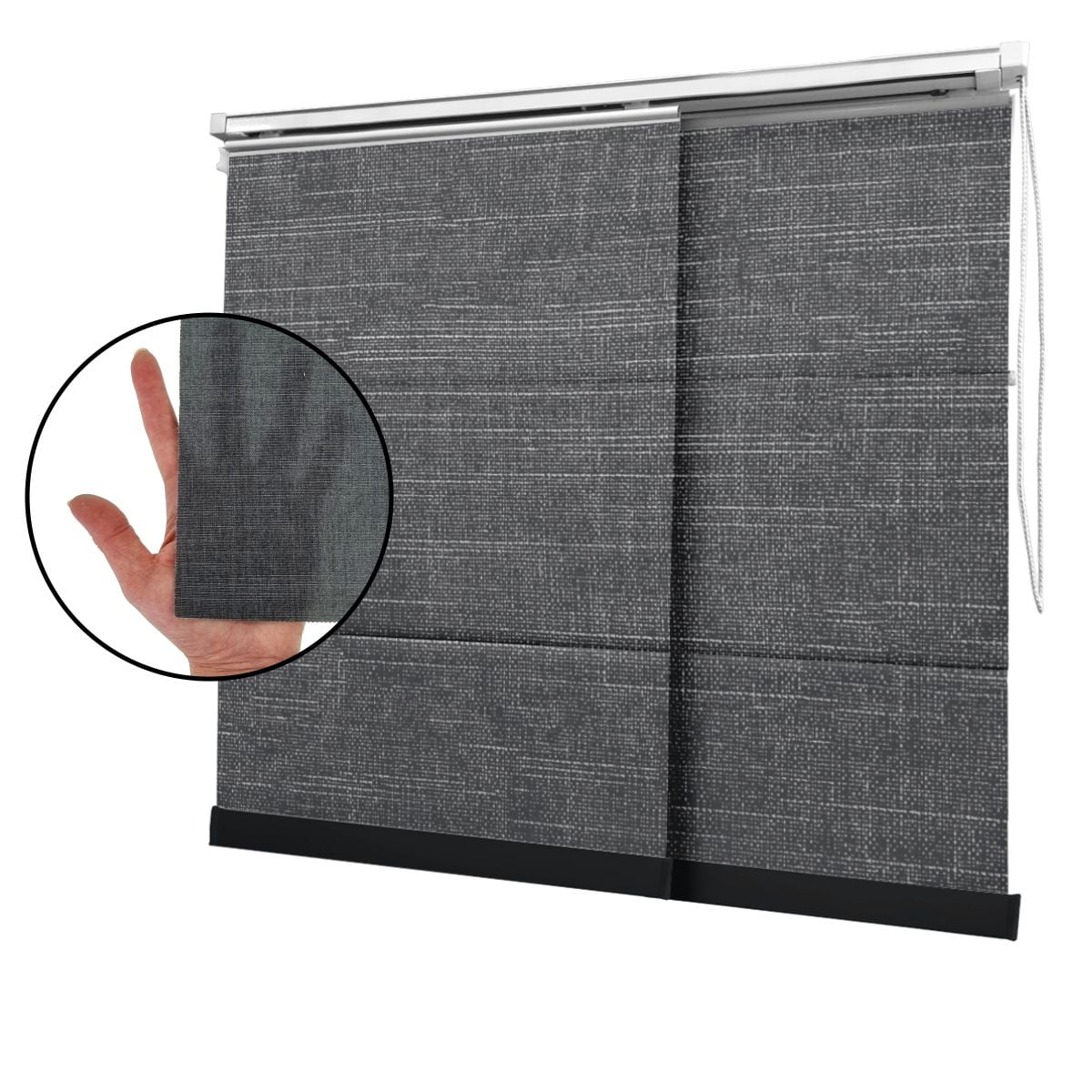 Cortina Painel Preta Tecido Translúcido Coleção Picasso Cor Black