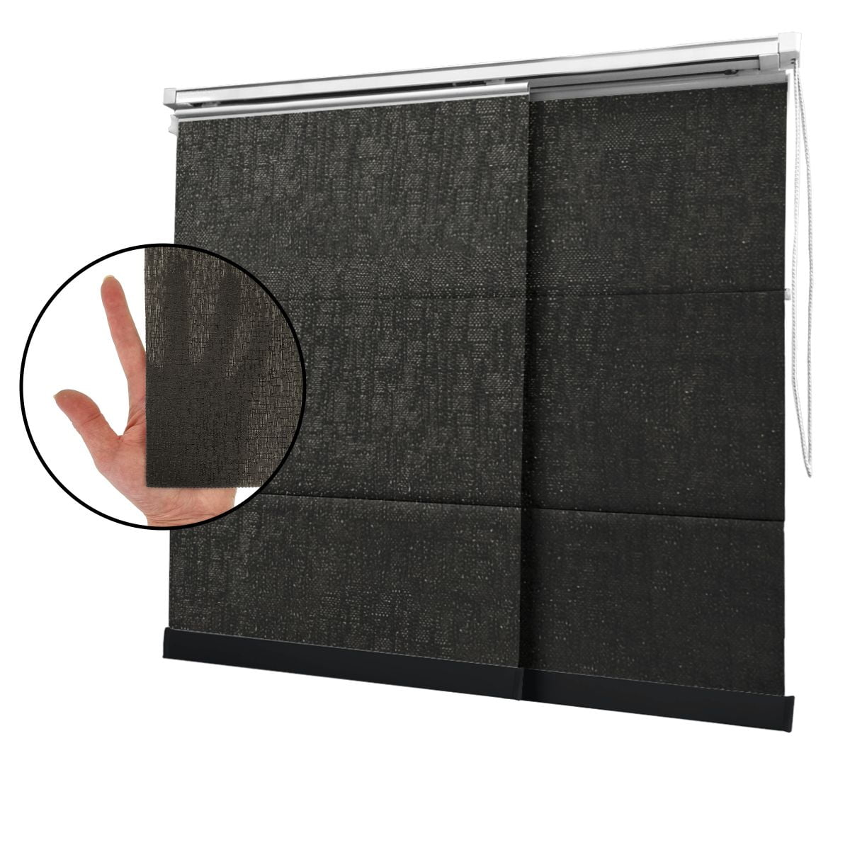 Cortina Painel Preta Tecido Translúcido Coleção TJ5661 Cor Black