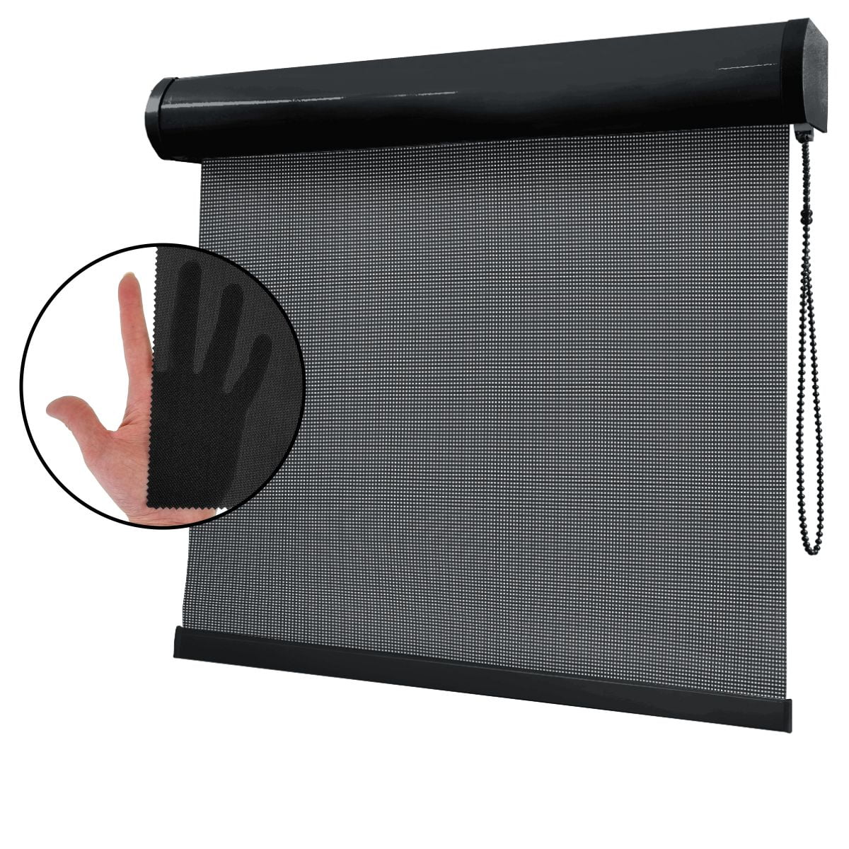 Cortina Rolô Preta Tecido Tela Solar Coleção Screen 3% Cor Black