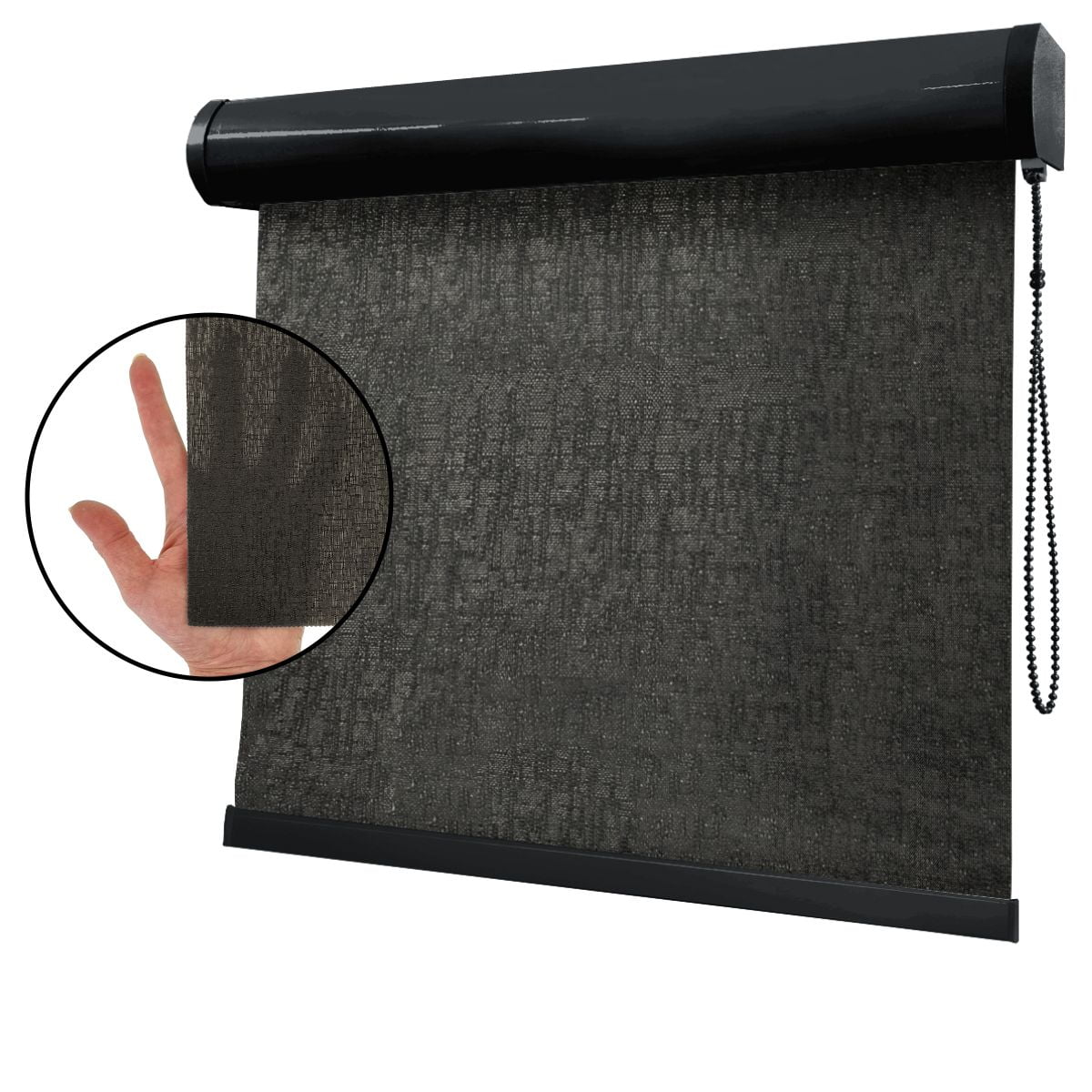 Cortina Rolô Preta Tecido Translúcido Coleção TJ5661 Cor Black