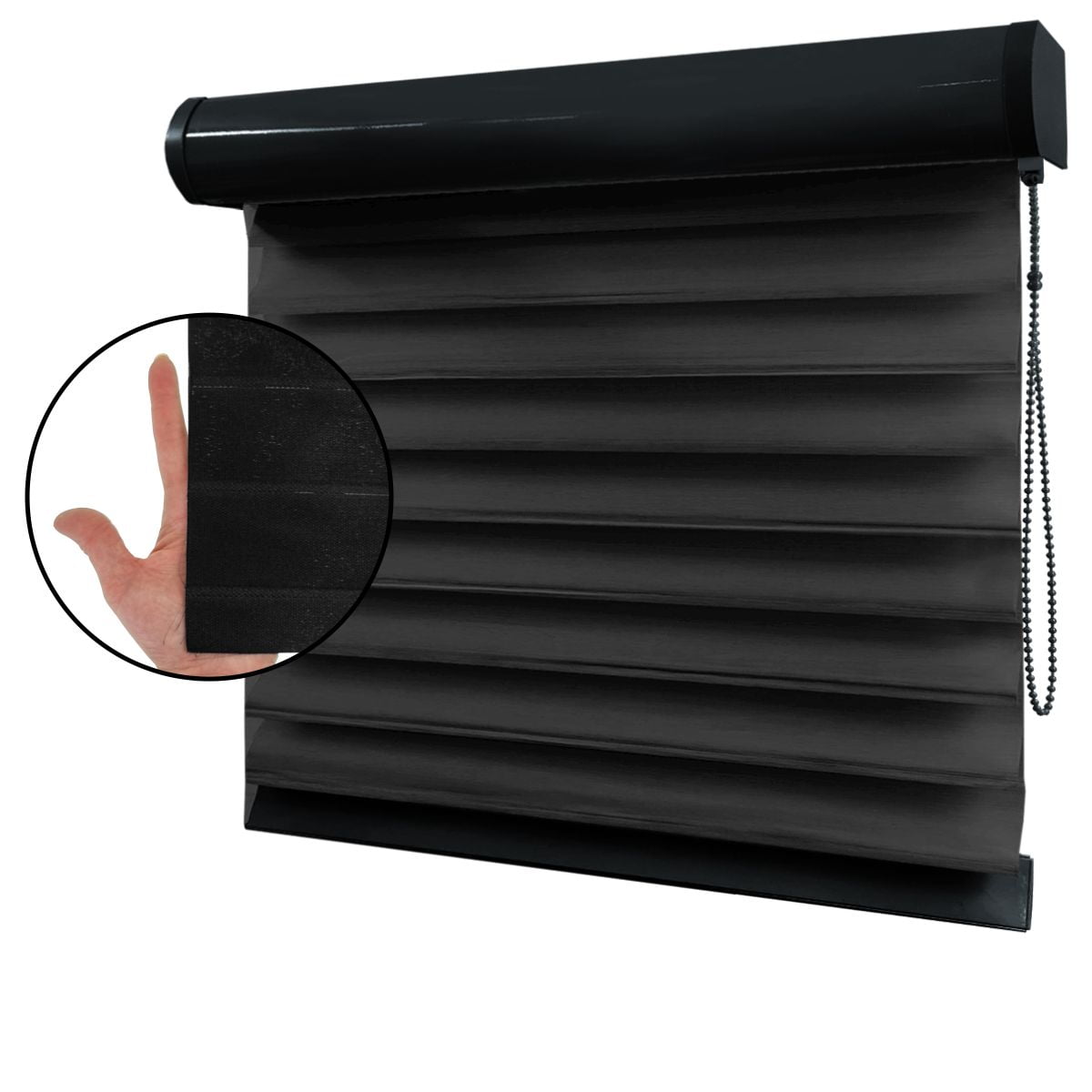 Cortina Shagrilá Preta Tecido Translúcido Cor Black