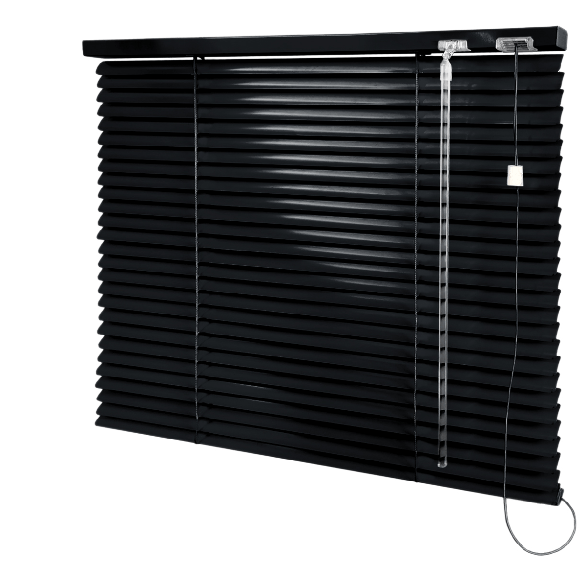 Persiana Horizontal Alumínio Preta Coleção 25mm Blackout Cor 233