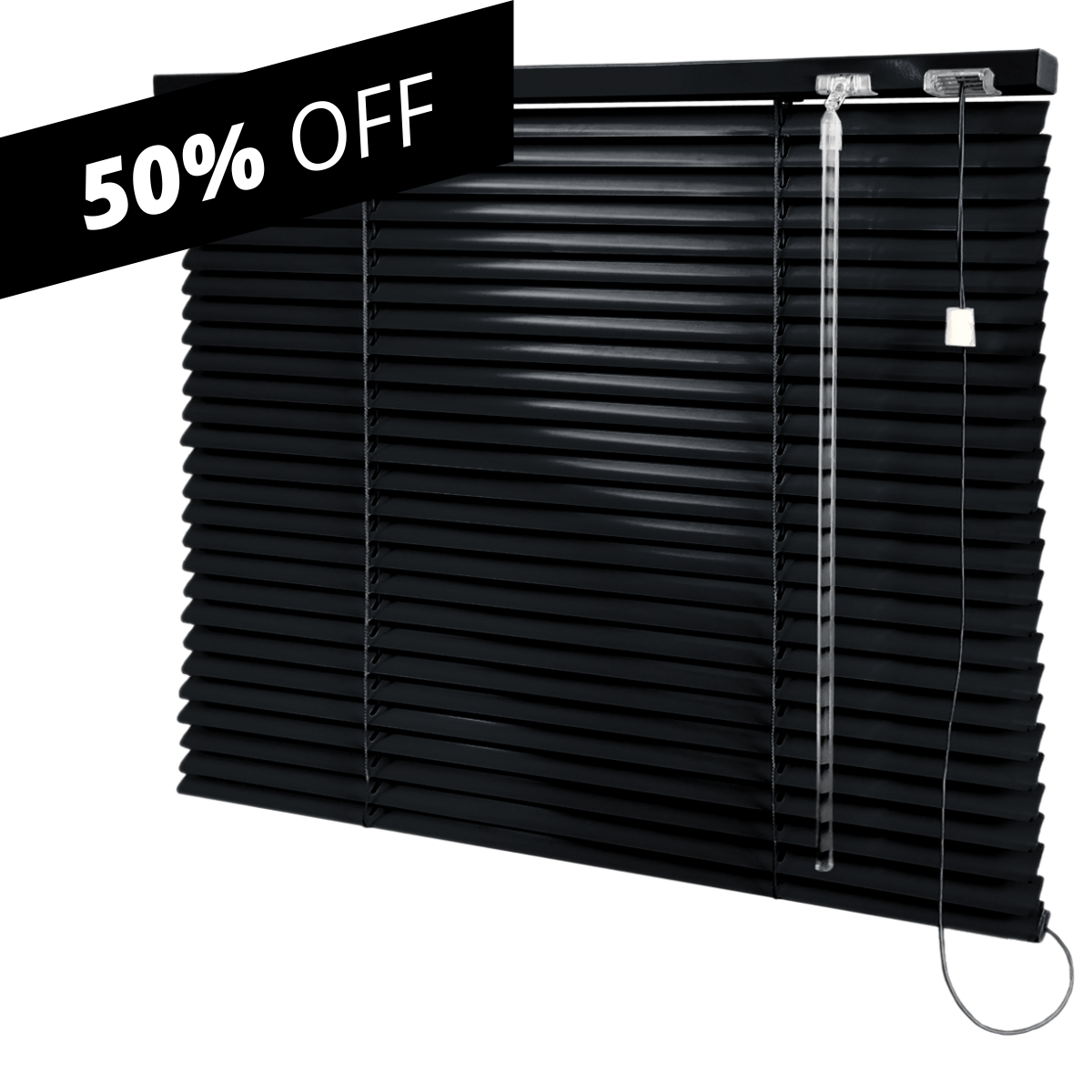 Persiana Horizontal Alumínio Preta Coleção 25mm Cor 233 - 1,80m Larg x 1,40m Alt - Pronta Entrega