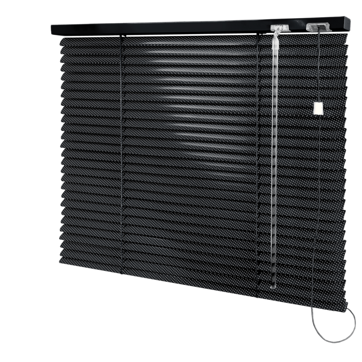 Persiana Horizontal Alumínio Preta Coleção 25mm Perfurada Cor 233