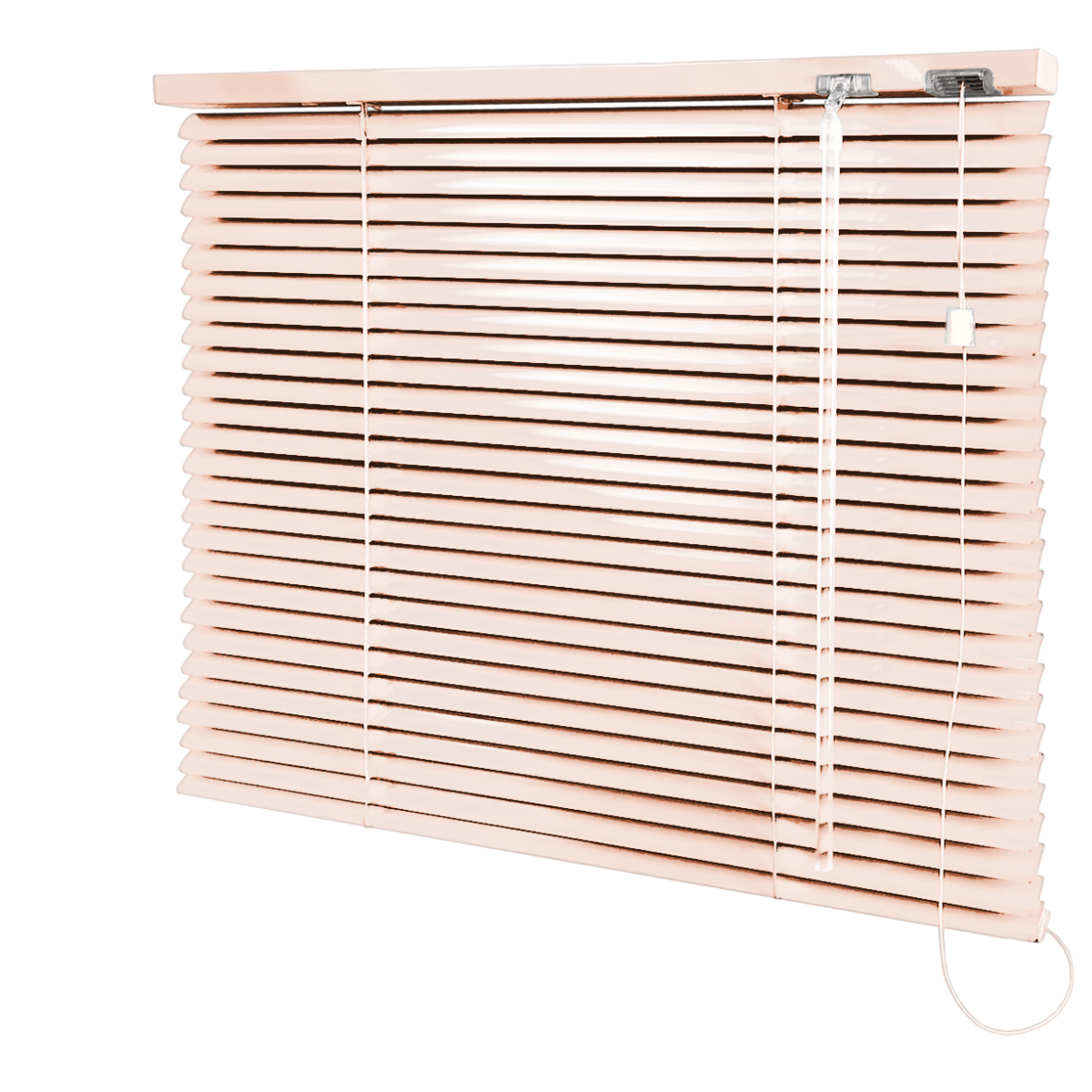 Persiana Horizontal Alumínio Salmão Coleção 25mm Blackout Cor 167 