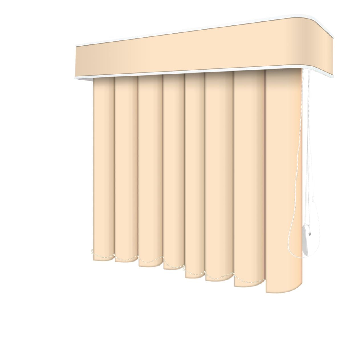Persiana Vertical Salmão PVC Coleção Basic Cor Apricot 