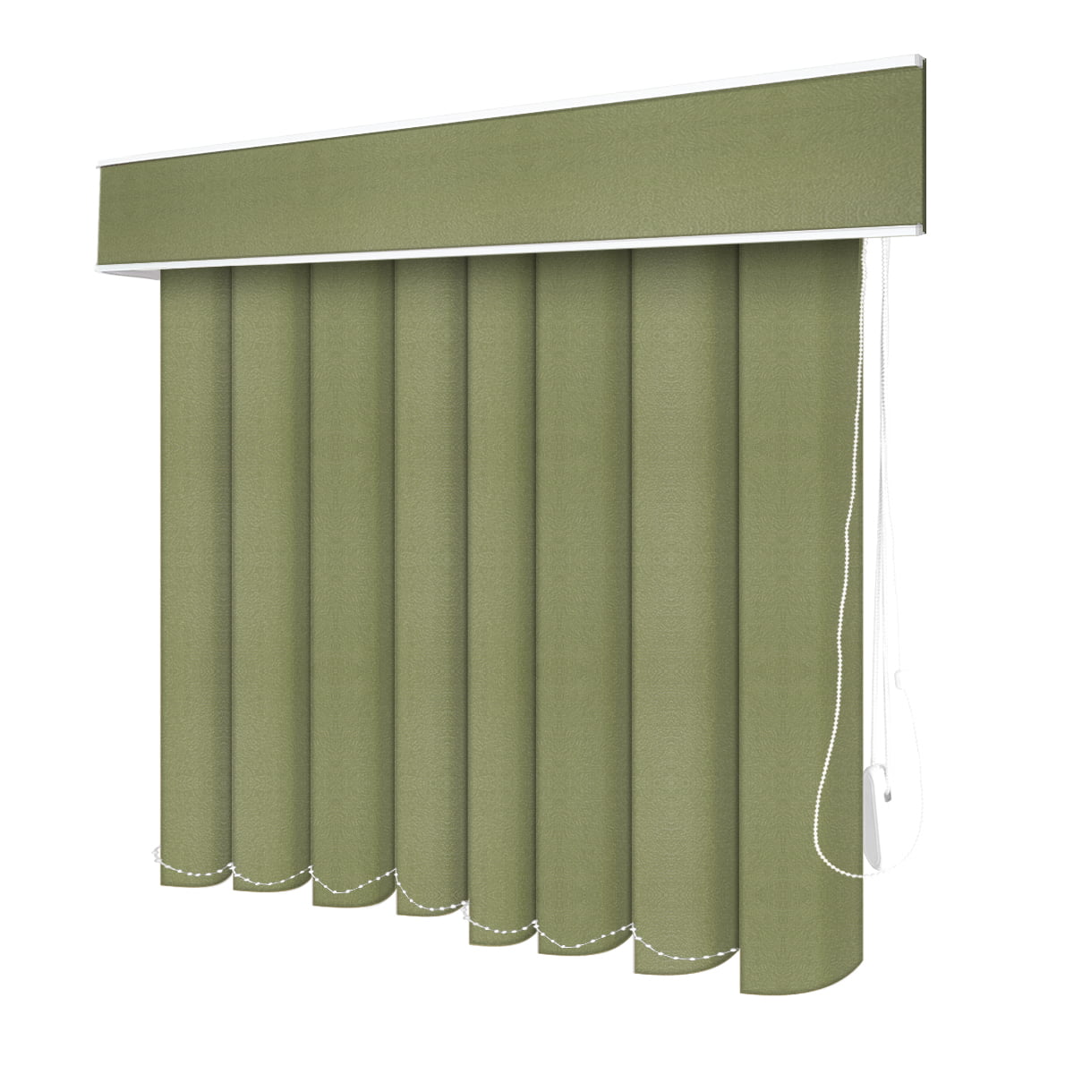 Persiana Vertical Verde Jade PVC Soft