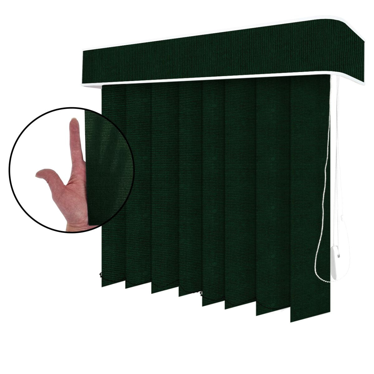 Persiana Vertical Verde Tecido Translúcido Coleção Nuance Cor Erica