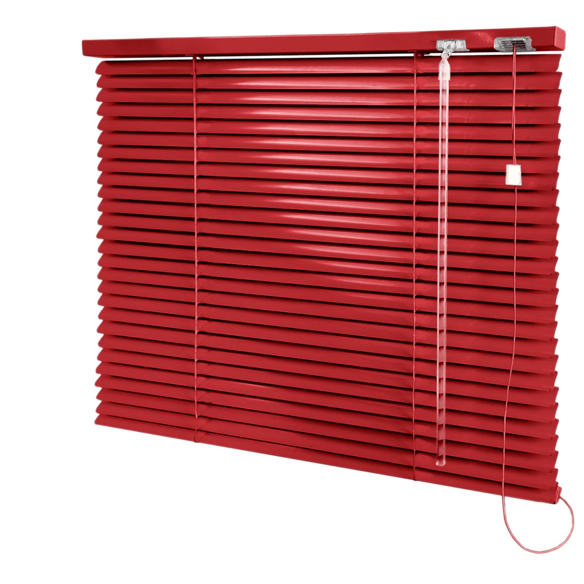 Persiana Horizontal Alumínio Vermelha Coleção 25mm Blackout Cor 020
