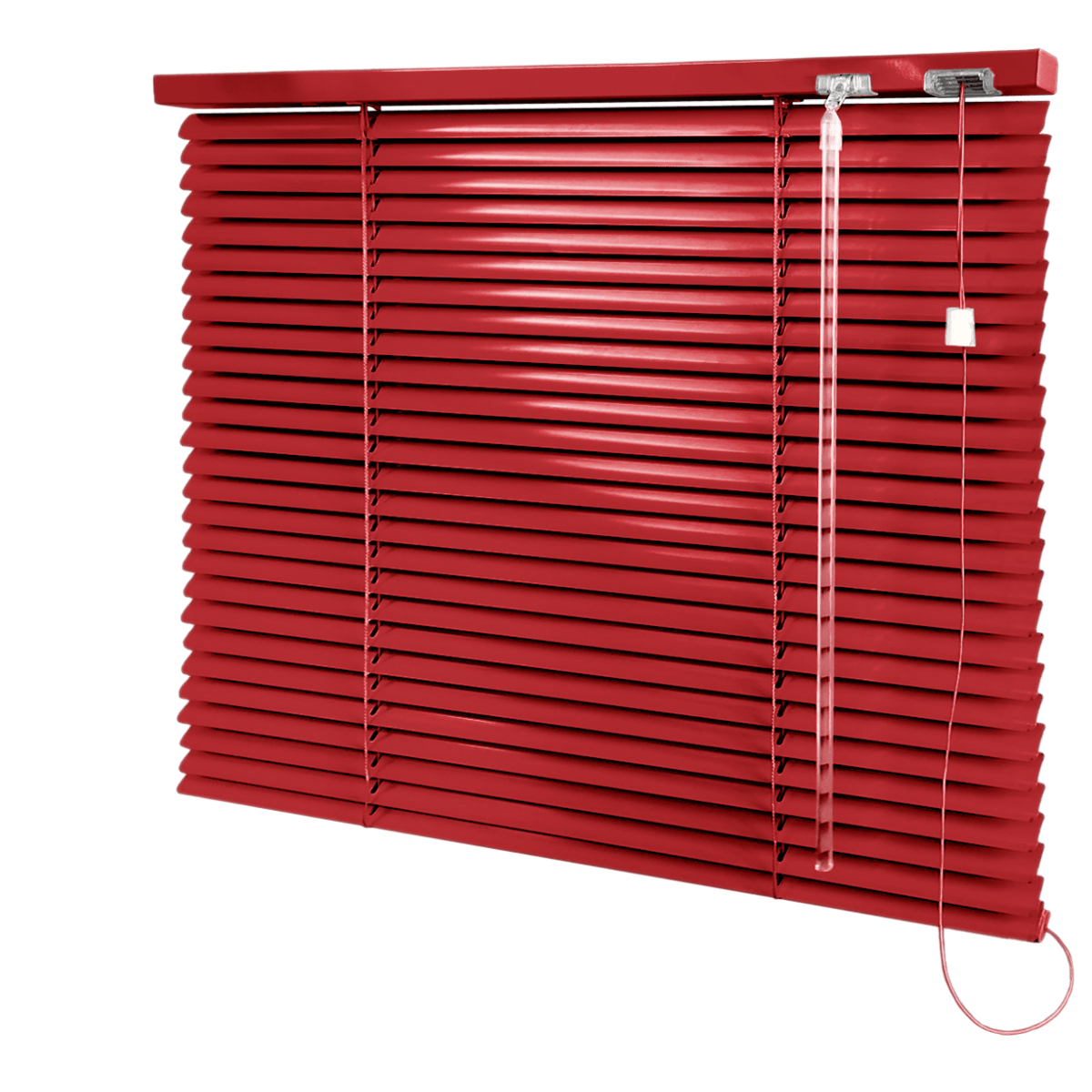 Persiana Horizontal Alumínio Vermelha Coleção 25mm Cor 020