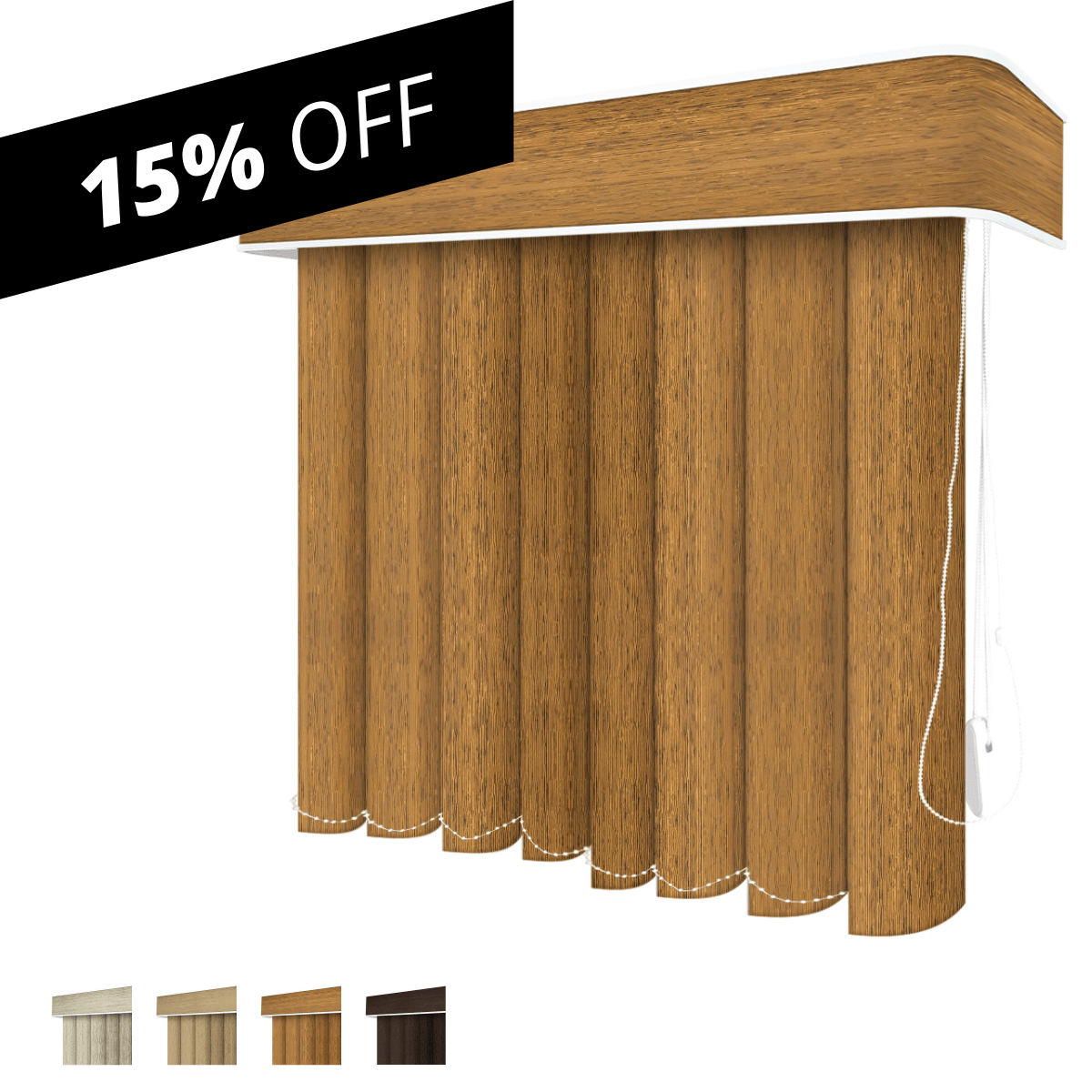 Persiana Vertical PVC Coleção Novowood