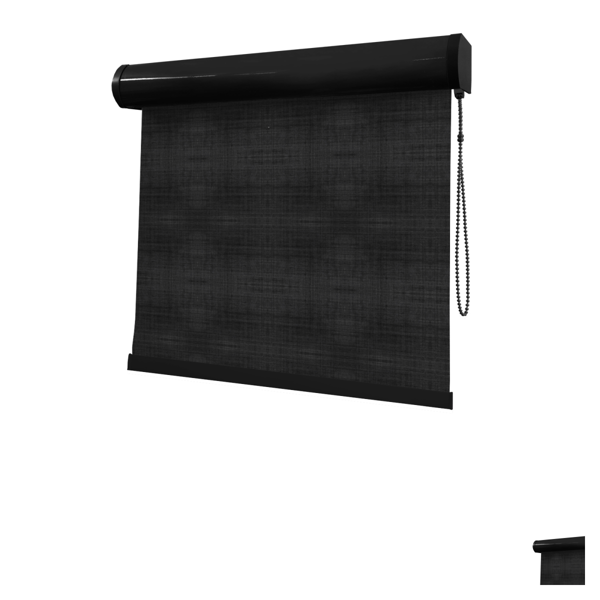 Cortina Rolô Preta Tecido Blackout Coleção Shantung Cor Black