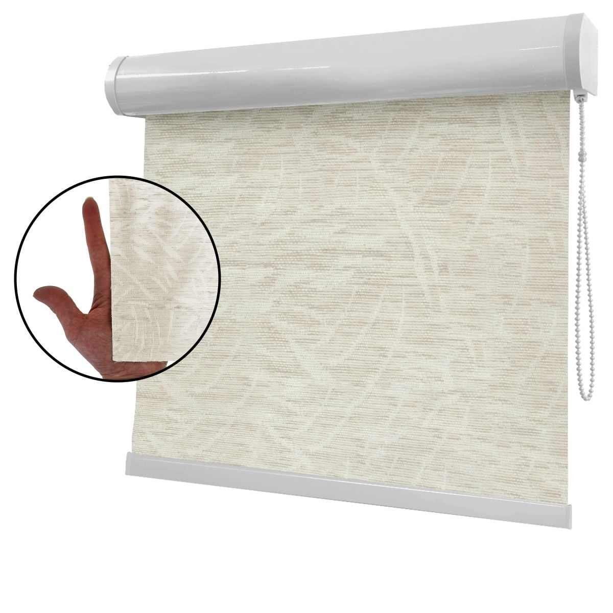 Cortina Rolô Natural Tecido Translúcido Coleção Barcelona Cor Natural